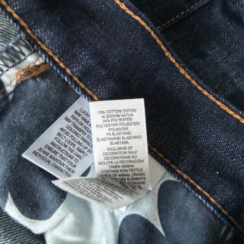 Lucky Brand 410 Athletic Fit Jeans Mens 33x30 Dark Wash Denim Straight Leg - Picture 7 of 10